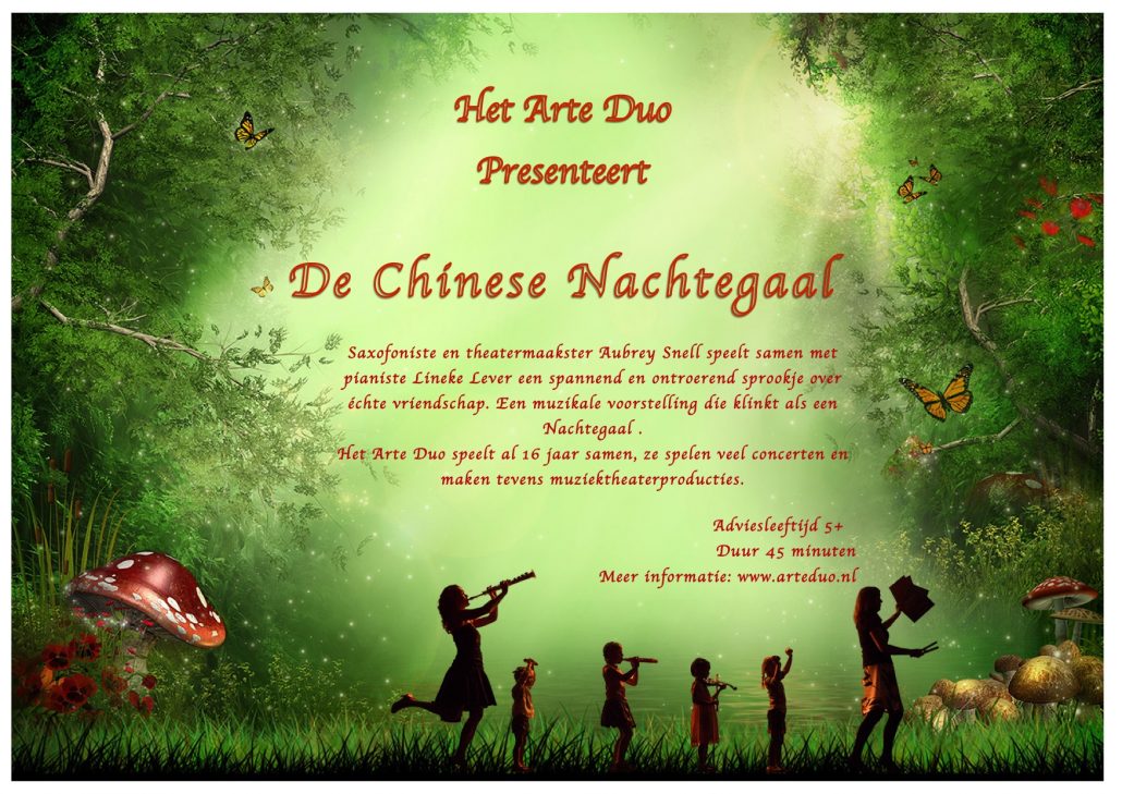 Arte Duo De chinese nachtergaal. Aubrey Snell, Saxofoniste, Theatermaakster en Regisseuse.