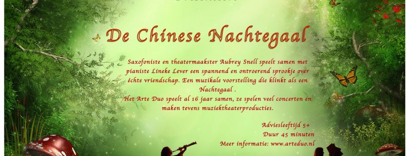 Arte Duo De chinese nachtergaal. Aubrey Snell, Saxofoniste, Theatermaakster en Regisseuse.